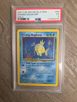2001 POKEMON NEO REVELATION #66 SHINING MAGIKARP-HOLO PSA 5 - Image 2