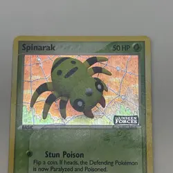 Unseen Forces Spinarak 75/115 STAMPED Holofoil 2005 Pokemon TCG LP - Image 2