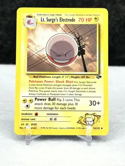 Gym Challenge Pokemon TCG Lt. Surge's Electrode - Image 1