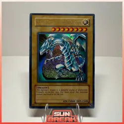 Yugioh Blue-Eyes White Dragon DB1-EN098 Ultra Rare MP/DMG - Image 1