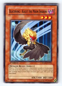 Yugioh Blackwing - Kalut the Moon Shadow RGBT-EN012 1st Edition Common - NM 💎 - Image 1