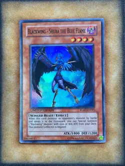 Yugioh Blackwing - Shura the Blue Flame RGBT-ENPP2 Super Rare Limited Edition NM - Image 1