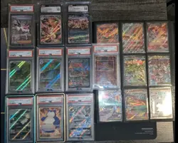 Pokemon Card Collection Binder 283 Cards/Slabs - Image 1