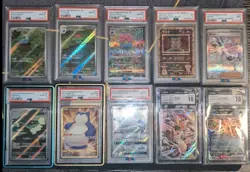 Pokemon Card Collection Binder 283 Cards/Slabs - Image 2