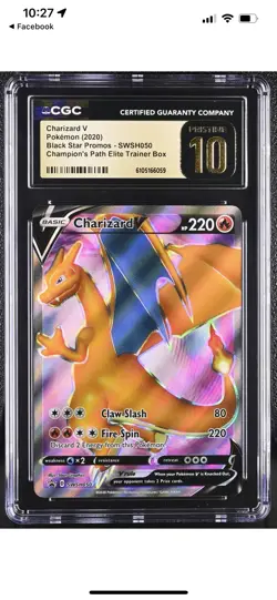 CGC 10 Charizard V Swsh050 & Charizard GX SM211 Pokemon Card - Image 1