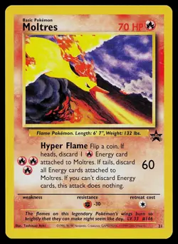 Pokemon Card - Moltres 21 WOTC Black Star Promo - Image 1