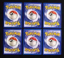 Lot Of 6 Vintage Fossil Pokemon Cards Regular Finish Water Type LP - Image 2