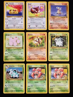 Lot Of 9 Vintage Jungle Pokemon Cards Regular Finish 1999 LP-MP - Image 1