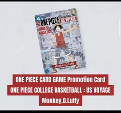 One Piece Monkey.D.Luffy US College Basketball Promo Card+Rutgers Poster PRESALE - Image 2