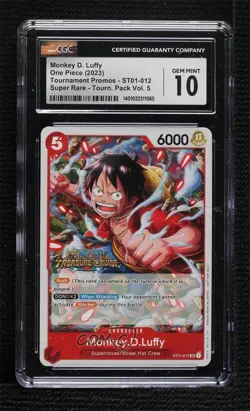 2022-Current One Piece Card Game: Promos English Monkey D Luffy CGC 10 Gem Mint - Image 1