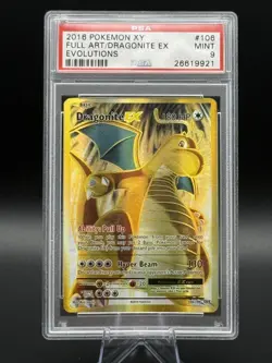 Dragonite-EX Evolutions Full Art Holo Card 106/108 Ultra Rare Pokemon TCG PSA 9 - Image 1