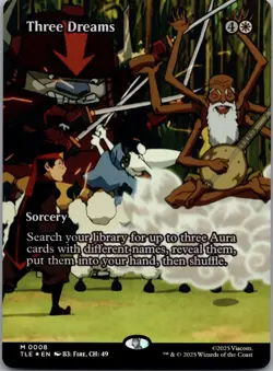 Three Dreams (Borderless) Foil M Sorcery Avatar: The Last Airbender MTG NM - Image 1