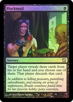 9th Edition MTG FOIL Blackmail Magic - Image 1