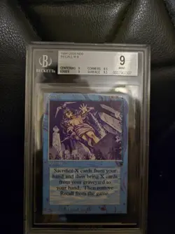 Recall MTG Legends English Beckett Graded 9 Magic Vintage Rare - Image 1