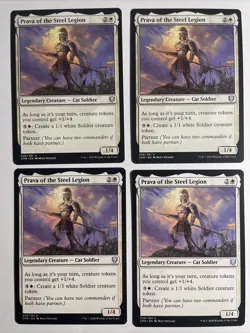 4x Mtg Commander Legends Prava Of The Steel Legion NM/M Magic The Gathering - Image 1