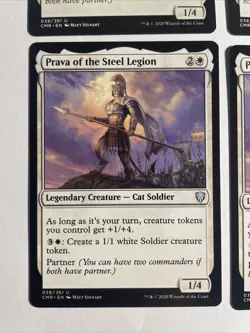 4x Mtg Commander Legends Prava Of The Steel Legion NM/M Magic The Gathering - Image 2