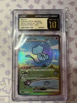 Pokemon Mew EX TCG Bubble Mew 347/190 JP SV4a Shiny Treasure CGC Pristine 10 - Image 1