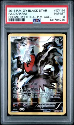POKEMON XY BLACK STAR MYTHICAL COLLECTION DARKRAI #XY114 PSA 8 NM #131704740 - Image 1