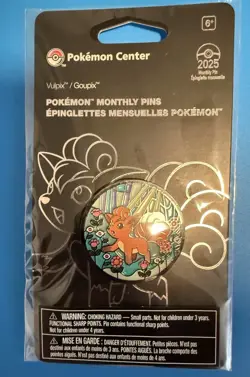 Pokemon Center Vulpix 2025 Monthly Pins Habitat Pin (3 of 12) Factory Sealed NEW - Image 1
