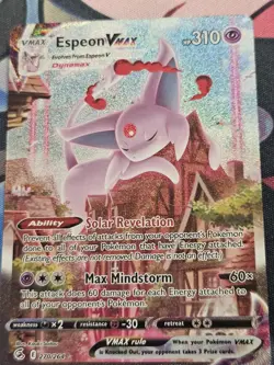 Pokemon Espeon VMAX Fusion Strike Secret Rare Full Art Alt Art 270/264 NM - Image 2