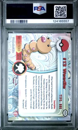 2000 TOPPS CHROME POKEMON T.V. #13 WEEDLE PSA 10 - Image 2