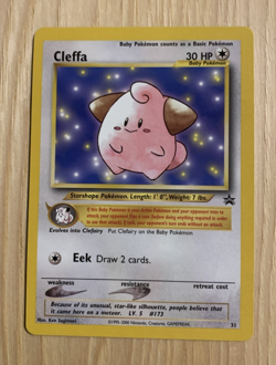 2001 CLEFFA BLACK STAR PROMO #31 POKEMON TCG NM - Image 1