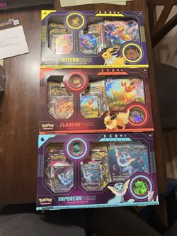 Pokemon | Jolteon Flareon Vaporeon VMax Premium Collection | Full Set Of 3 - Image 1