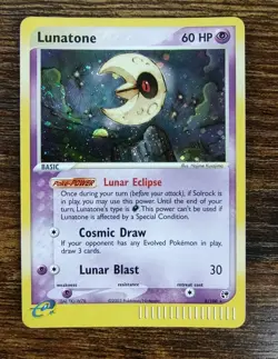 Pokemon Lunatone 8/100 EX Sandstorm Swirl 🍥 Holo Rare NM-MINT - Image 1