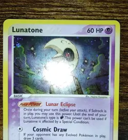 Pokemon Lunatone 8/100 EX Sandstorm Swirl 🍥 Holo Rare NM-MINT - Image 3