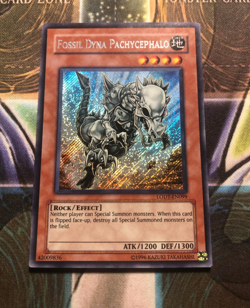 *** FOSSIL DYNA PACHYCEPHALO *** ORIGINAL SECRET RARE (VLP) LODT-EN099 YUGIOH! - Image 1