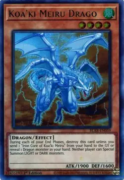Yugioh! LP Koa'ki Meiru Drago - BLAR-EN059 - Ultra Rare - 1st Edition Lightly Pl - Image 1
