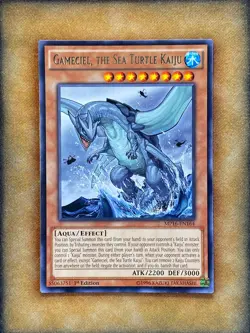Yugioh Gameciel, the Sea Turtle Kaiju MP16-EN164 Rare 1st Ed NM - Image 1