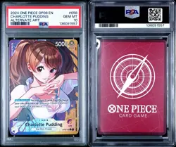 PSA 10 Charlotte Pudding OP08-058 One Piece Two Legends Alternate Art English - Image 3