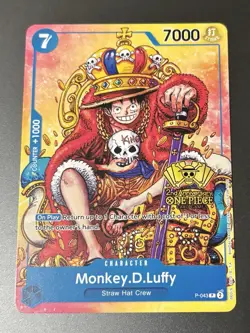 Monkey D Luffy P-043 2nd Anniversary Stamped Promo One Piece Card English - Image 1