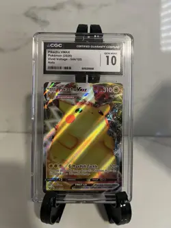 Graded Pokemon Card Pikachu VMAX English (CGC Gem Mint 10) - Image 1