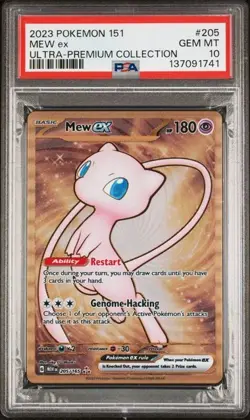 2023 Pokemon Mew ex Full Art 151 UPC Gold Metal Promo Card 205/165 PSA 10 GEM MT - Image 1