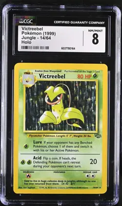 CGC 8 Victreebel 1999 Jungle 14/64 Holo Pokemon Card - Image 1