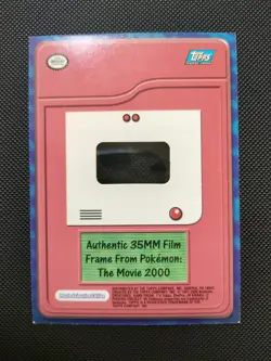 ✔ TOPPS Film Frame Movie 2000 Pokemon Authentic Card Pikachu Lugia Ash - Image 5