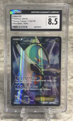 Latios EX 113/116 B&W Plasma Freeze Holo Pokemon Card CGC 8.5 NM-Mint Ultra Rare - Image 1
