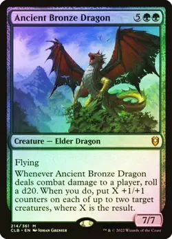 Ancient Bronze Dragon *FOIL* - Commander Legends NM Magic The Gathering MTG - Image 1