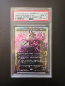 Magic The Gathering Bloomburrow Raised Foil Liliana of the Dark Realms 94 PSA 10 - Image 1