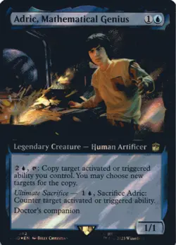 MTG Adric, Mathematical Genius (Extended Art) (Surge Foil) Foil NM Doctor Who - Image 1
