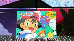 Pokemon Pocket Monsters Vending Prism Holo Vintage Sticker #268 PIKACHU SNORLAX - Image 2