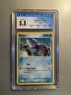 Kyogre 6/106 Holo Rare CGC 5.5 English Pokemon EX Emerald 2005 - Image 1