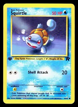 Pokemon TCG Squirtle Team Rocket 68/82 1st Edition Common Vintage WoTC NM NP - Image 1