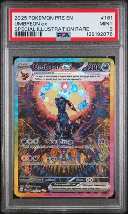 2025 POKEMON PRE EN-PRISMATIC EVOLUTIONS #161 UMBREON EX PSA 9 - Image 1