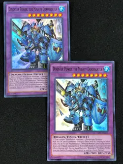 YUGIOH DINOSTER POWER THE MIGHTY DRACOSLAYER OP01-EN010 SUPER X2 (NM) - Image 1