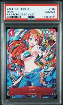 JAPANESE ONE PIECE 2024 Nami ST01-007 Storage Box Set PSA 10 GEM MINT - Image 1