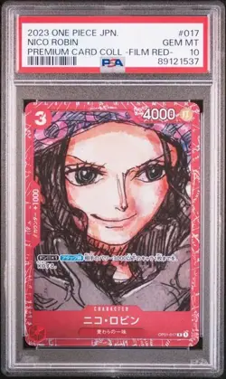 JAPANESE ONE PIECE 2023 NICO ROBIN OP01-017 -ONE PIECE FILM RED PSA 10 GEM MINT - Image 1