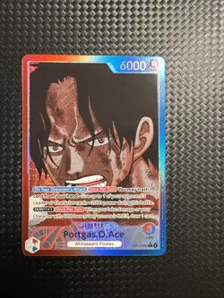 One Piece Portgas.D.Ace OP13-002 Alt Art Leader ENGLISH Carrying On His Will NM - Image 2